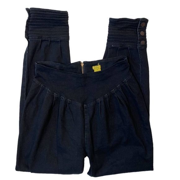 Daisy Black Women’s 12 Vtg V Front Pleated Aladdin Stretch Pant - Picture 5 of 5